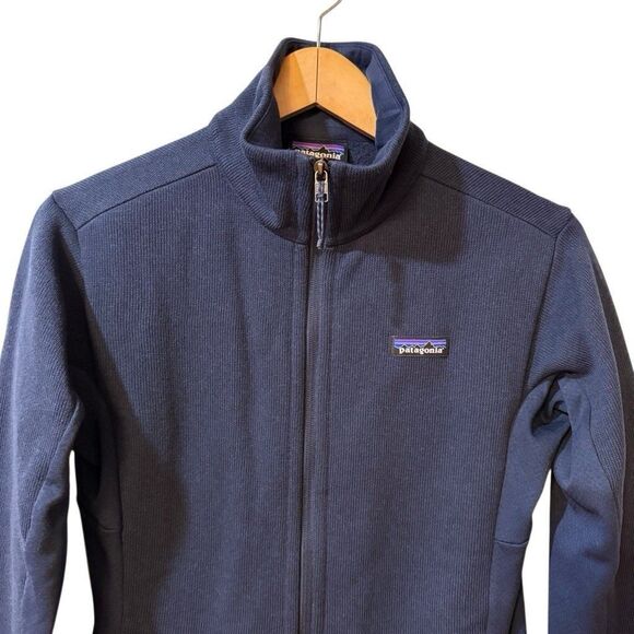 Patagonia Jacket Womens Medium Navy Better Sweater Full Zip Fleece Hooded - Picture 3 of 7